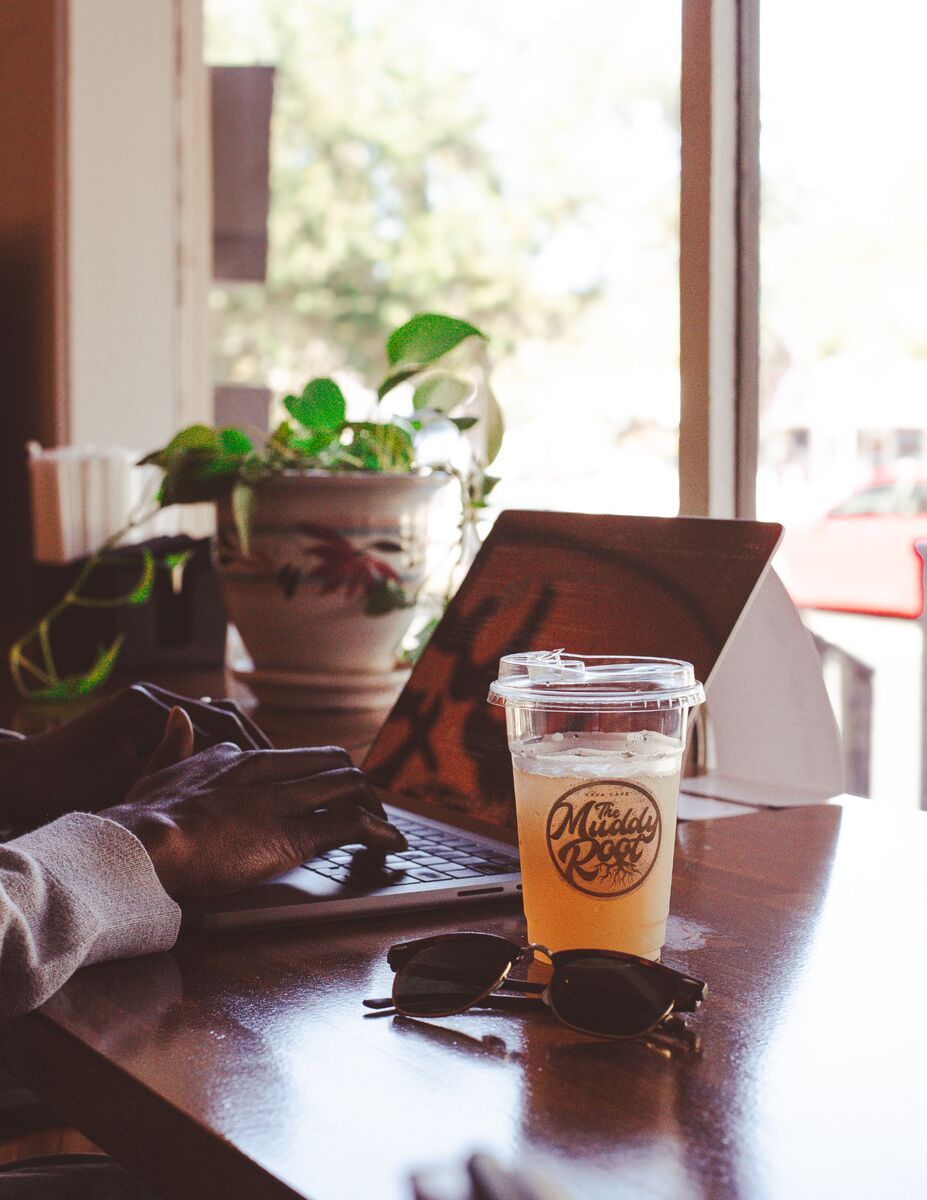 Iced coffee cup, coffee shop brand content