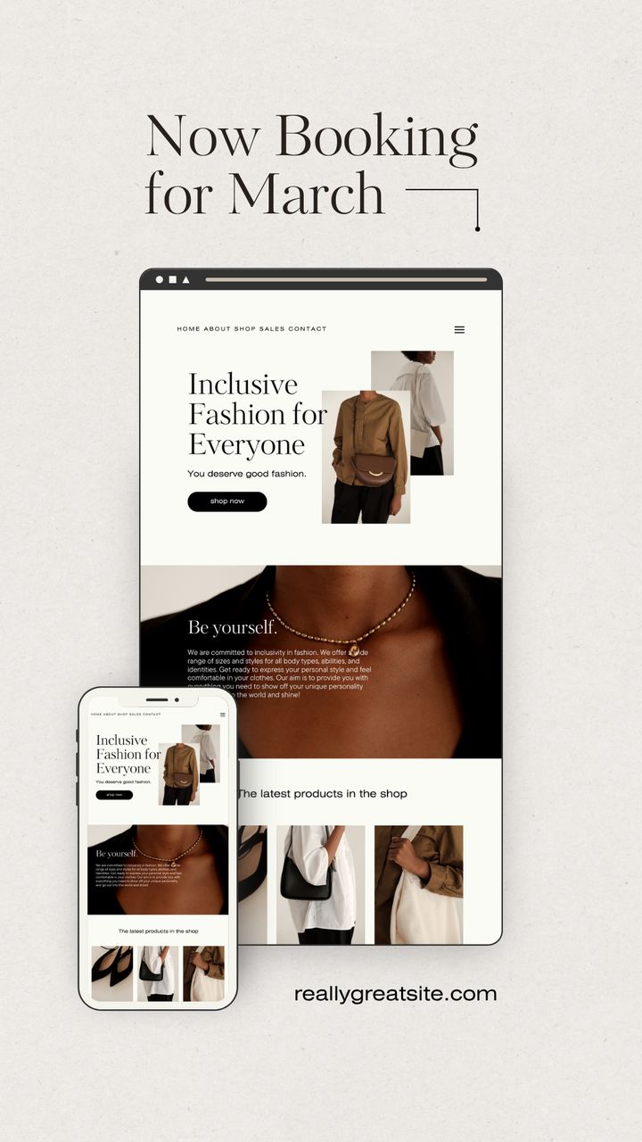Website design shown on desktop and mobile